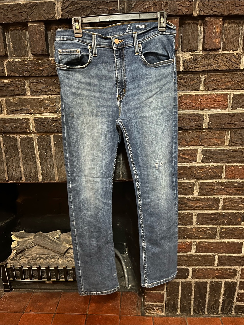 George Men's Mid-Blue Straight Jeans